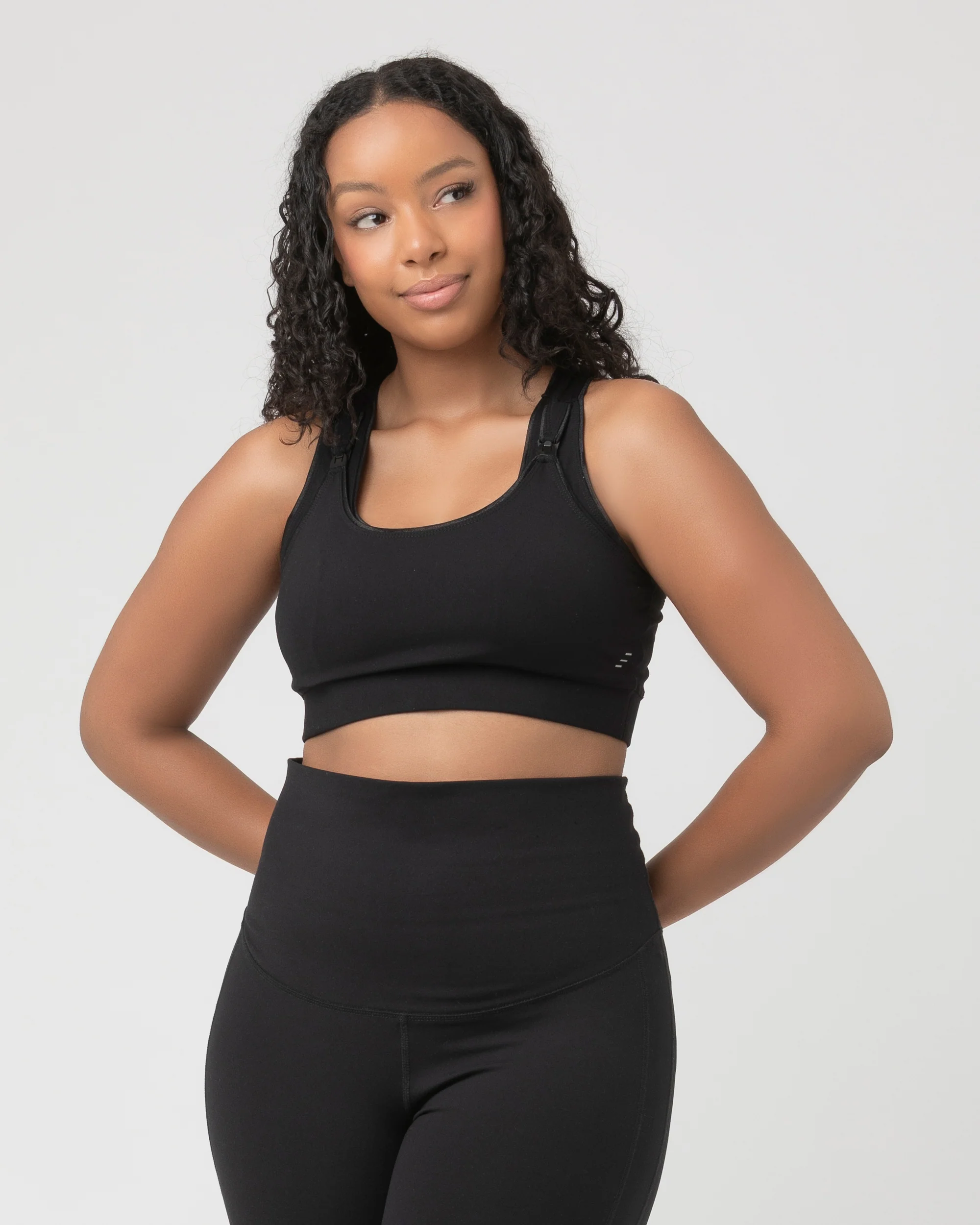 Active Nursing Crop Top Black - Image 10