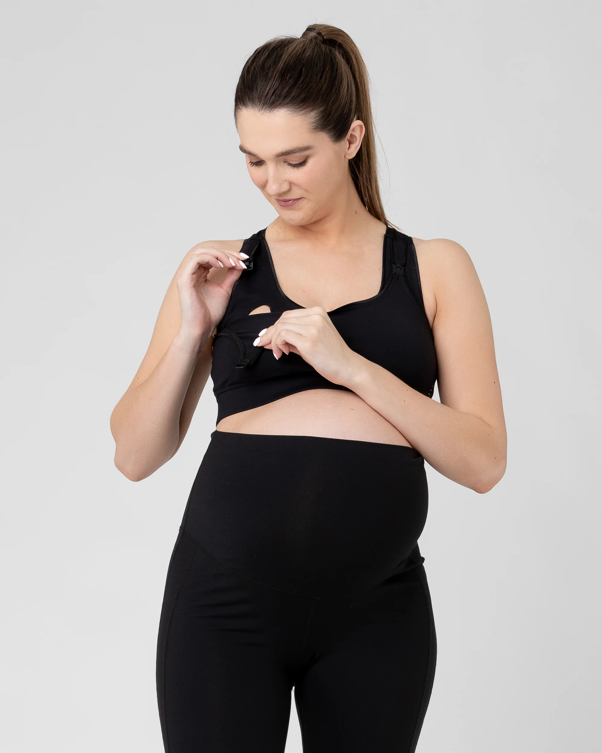 Active Nursing Crop Top Black - Image 4