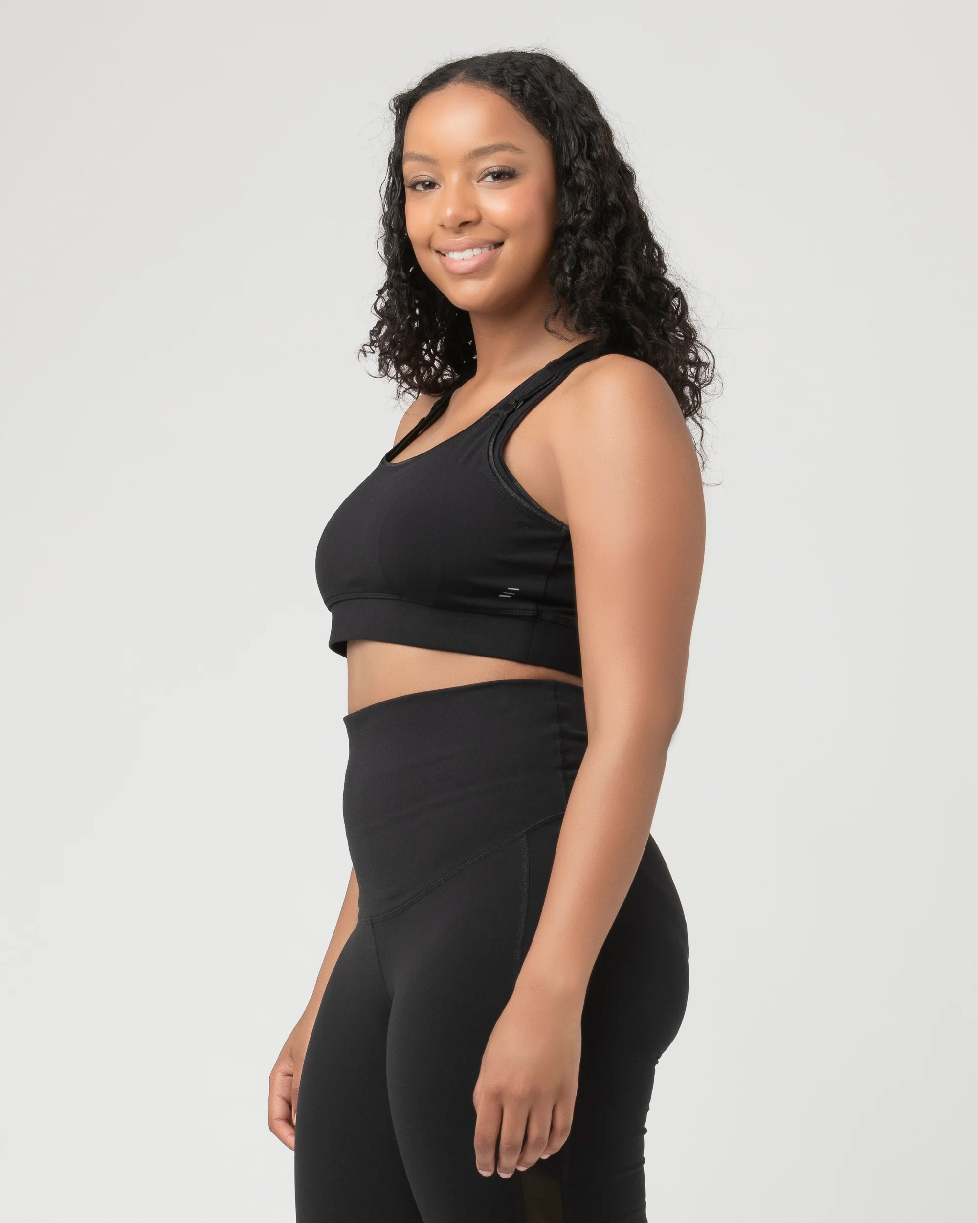Active Nursing Crop Top Black - Image 8