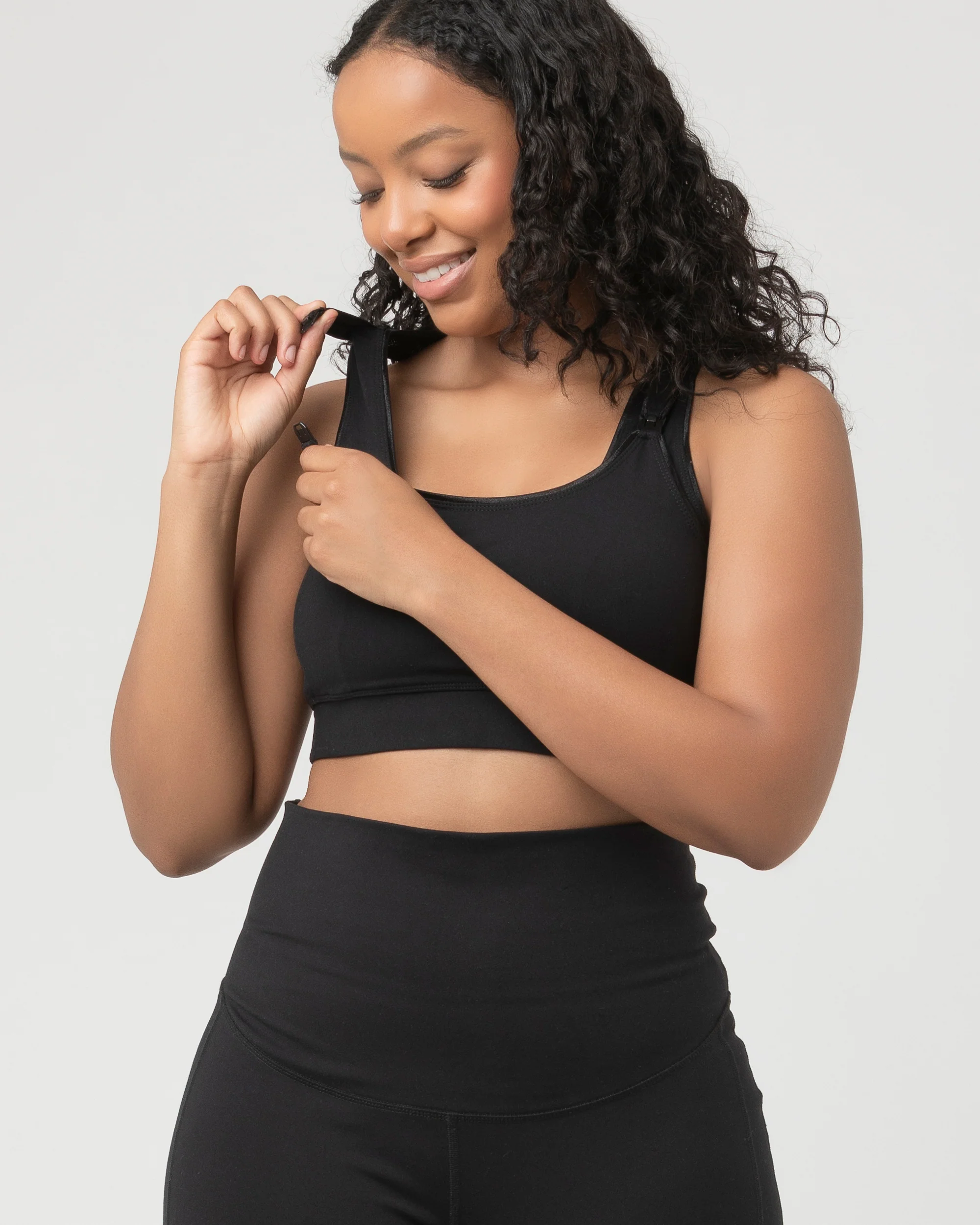 Active Nursing Crop Top Black - Image 9