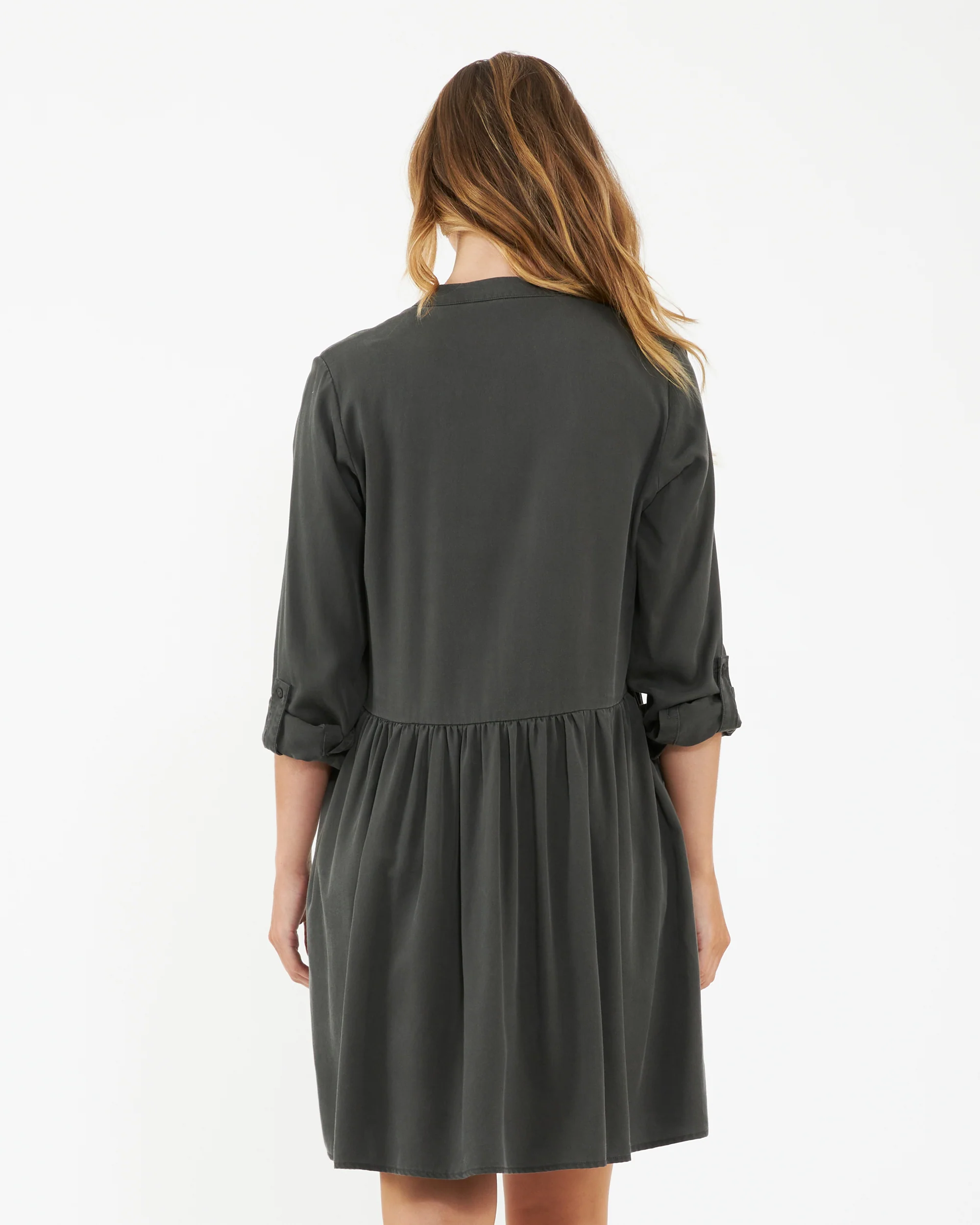 Demi Tencel Dress  Olive - Image 5