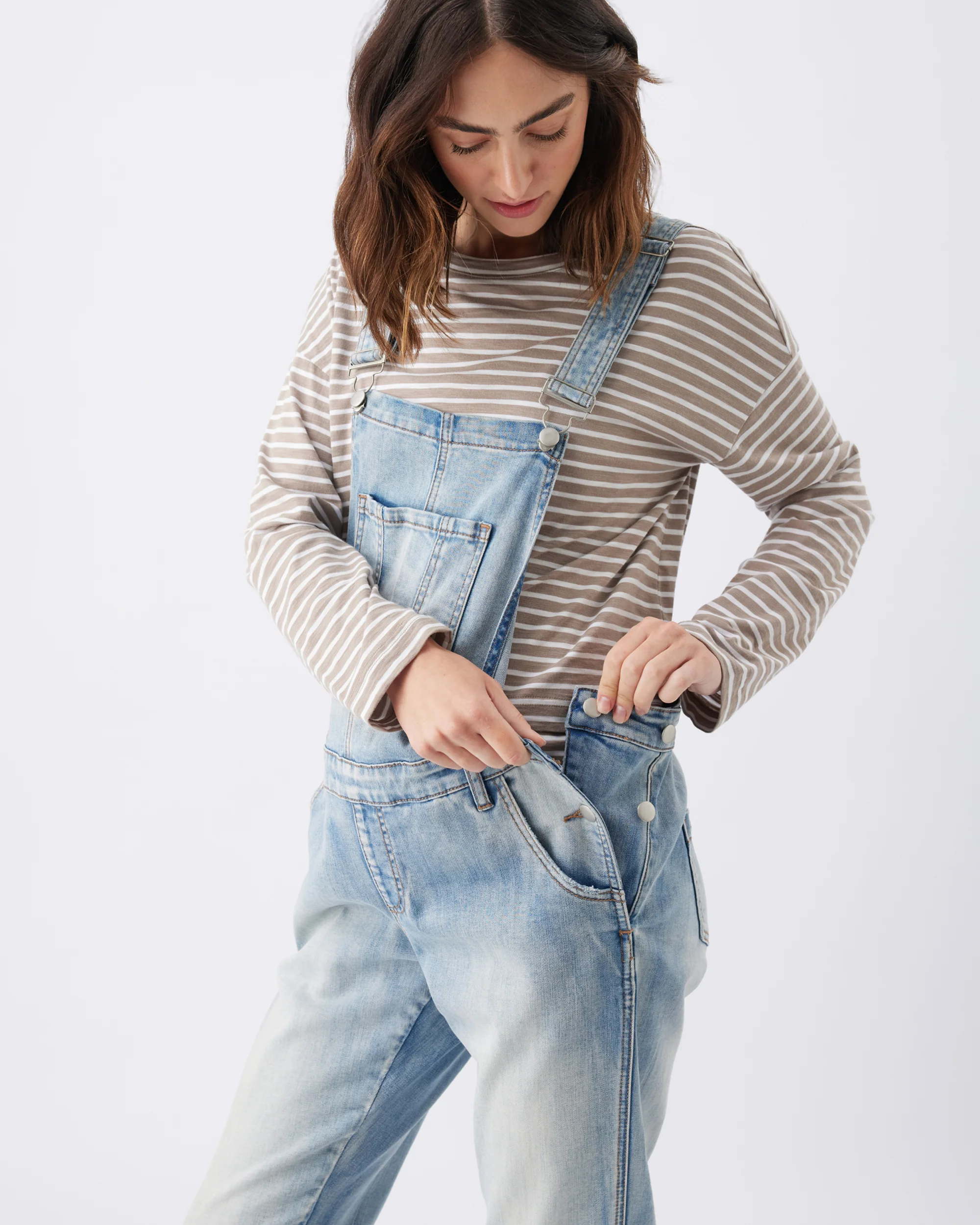 Denim Overalls Pale Blue - Image 3