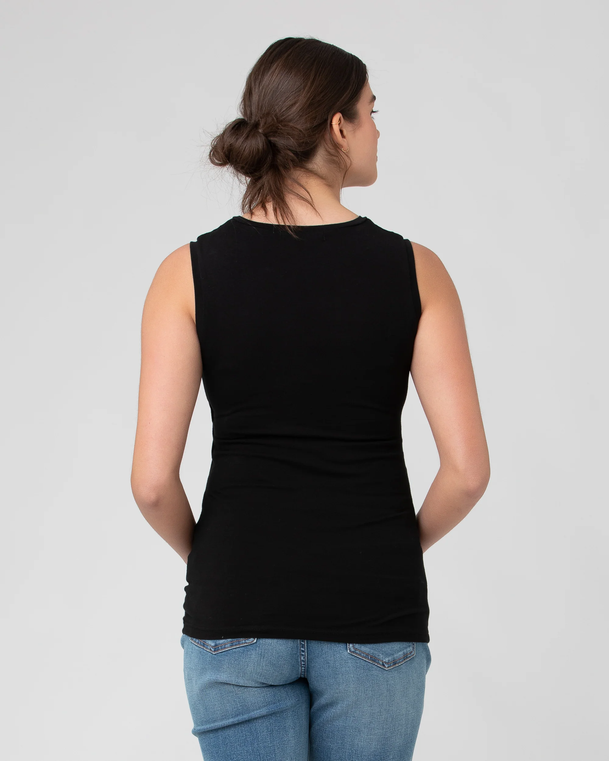 Organic Cotton Nursing Tank  Black - Image 3