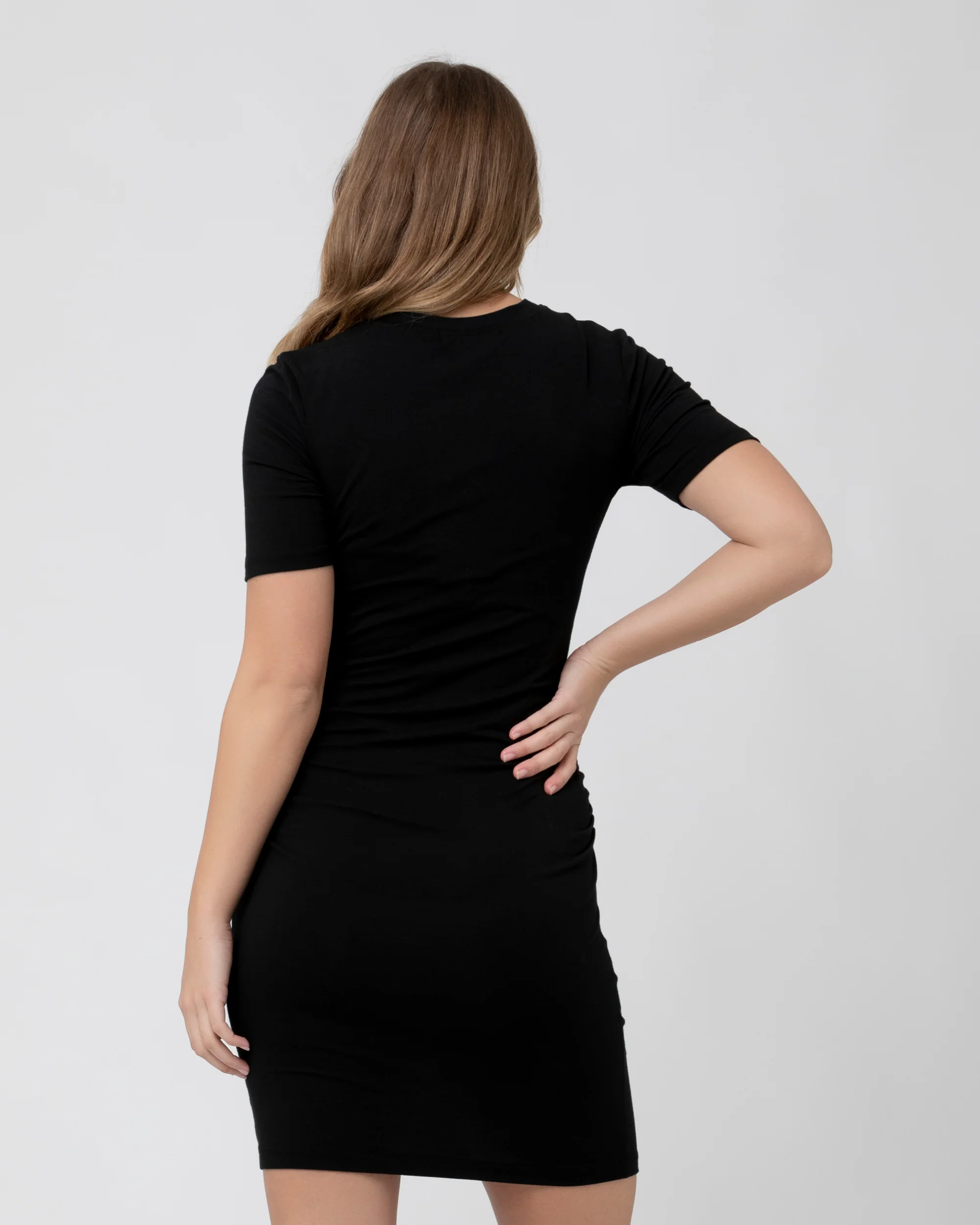Organic Nursing Dress Black - Image 3