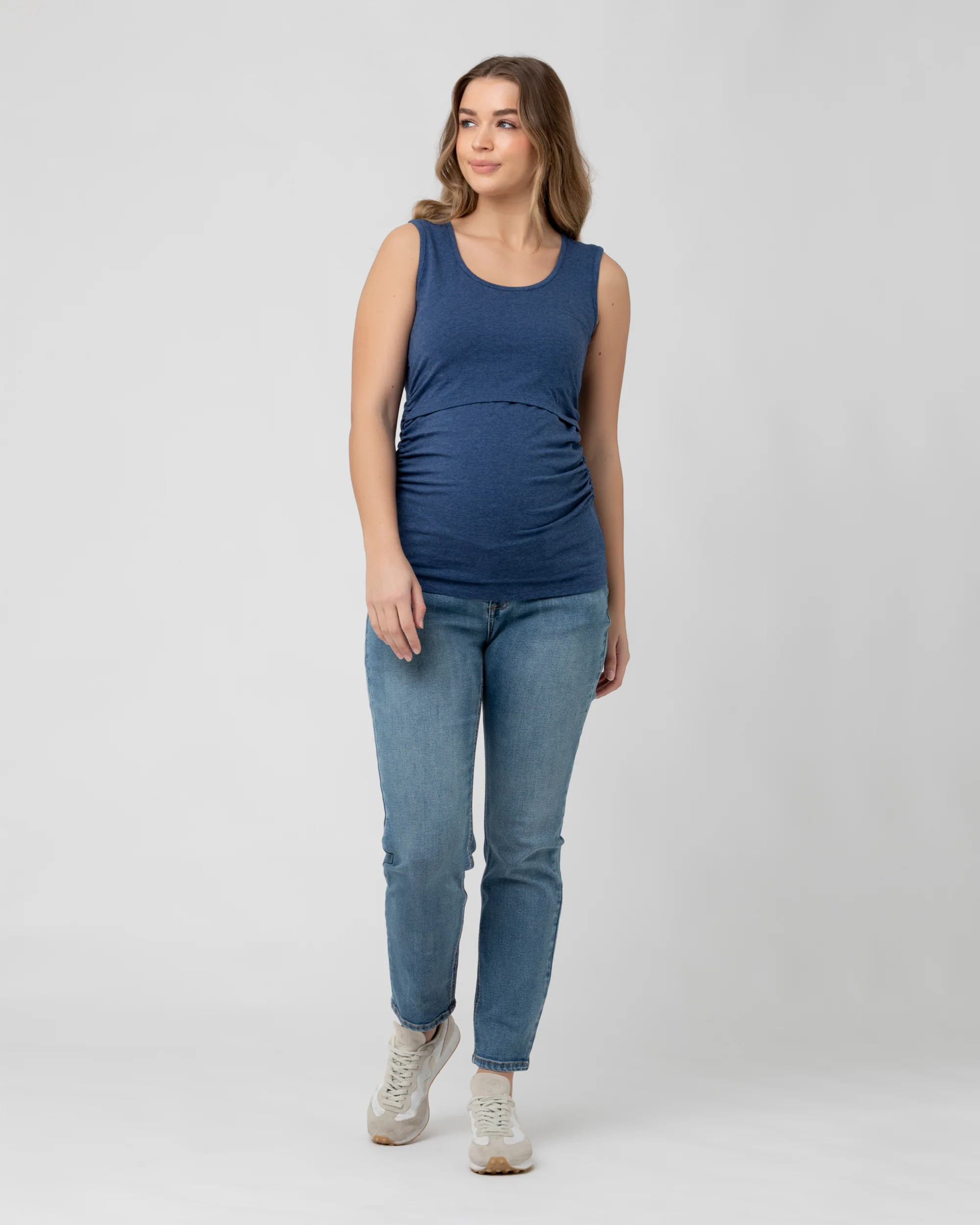 Organic Nursing Tank Denim Marle - Image 6