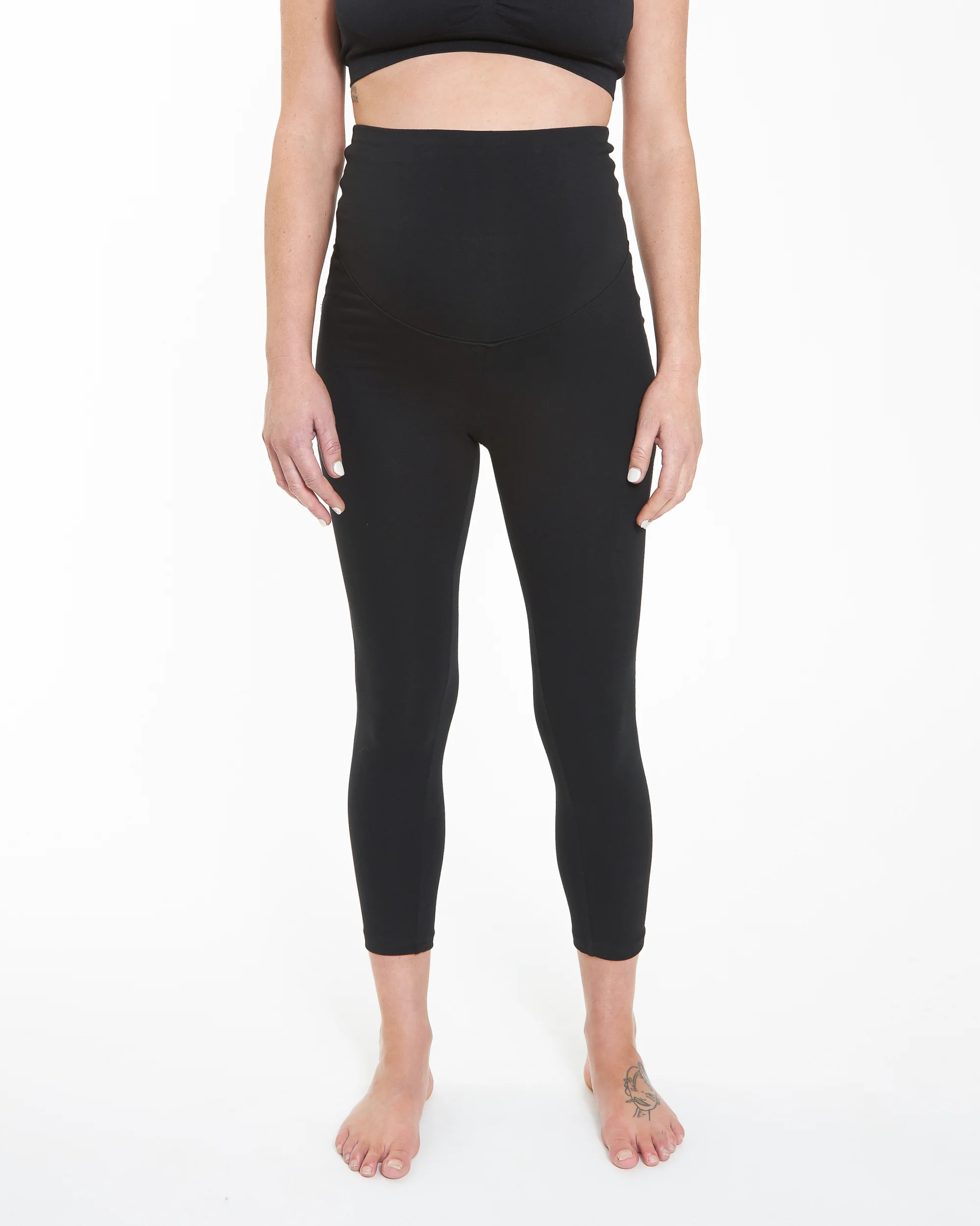 Organic Over Bump 3/4 Legging Black - Image 6