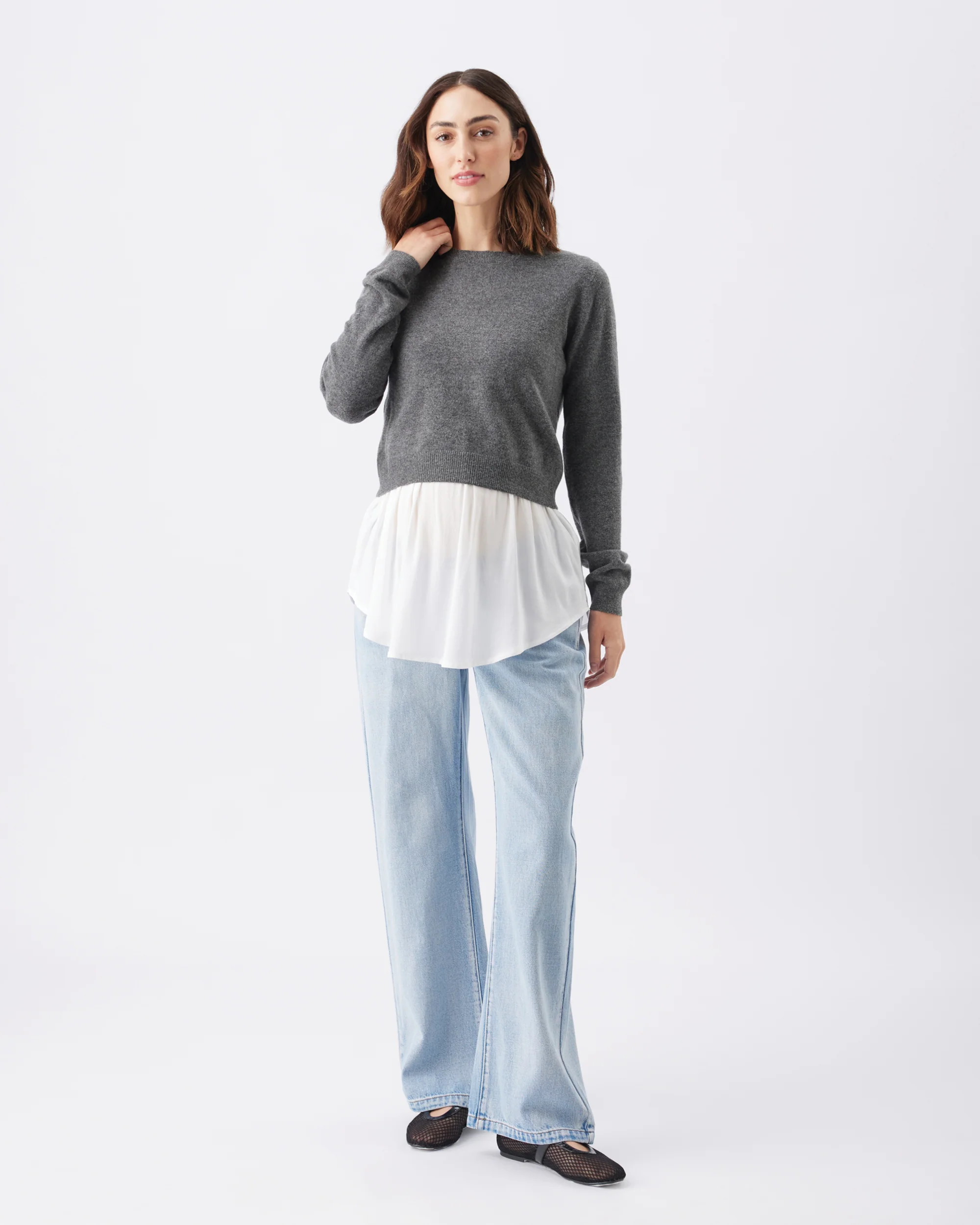 Sandy Detachable Nursing Knit  Charcoal Marle - Image 6